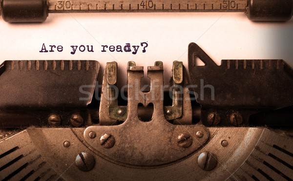Vintage inscription made by old typewriter Stock photo © michaklootwijk