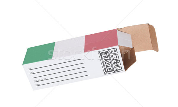 Foto stock: Exportar · produto · Itália · papel · caixa