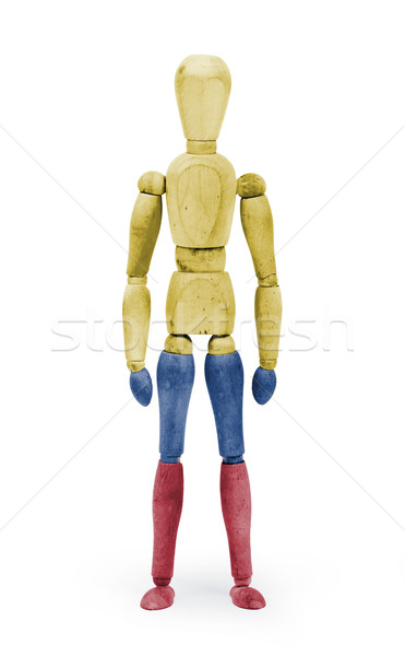 Wood figure mannequin with flag bodypaint - Colombia Stock photo © michaklootwijk