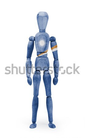 Wood figure mannequin with US state flag bodypaint - Minnesota Stock photo © michaklootwijk
