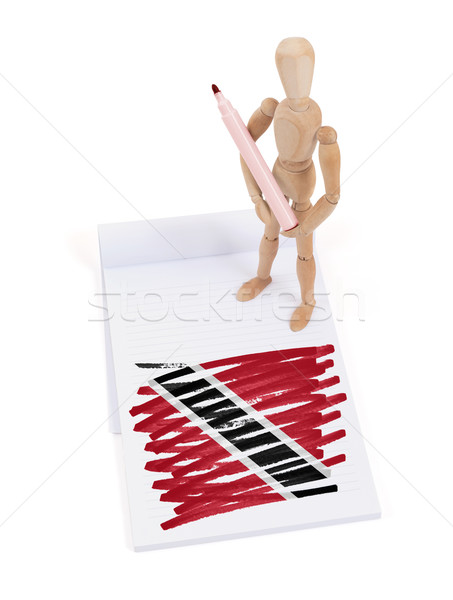 Wooden mannequin made a drawing - Trinidad and Tobago Stock photo © michaklootwijk