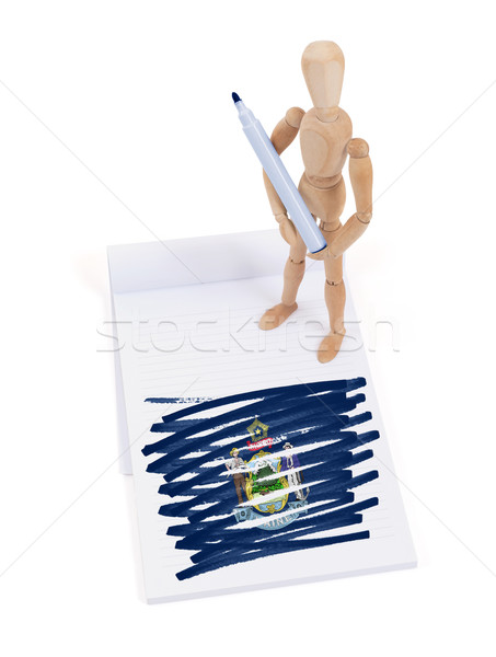 Wooden mannequin made a drawing - Maine Stock photo © michaklootwijk