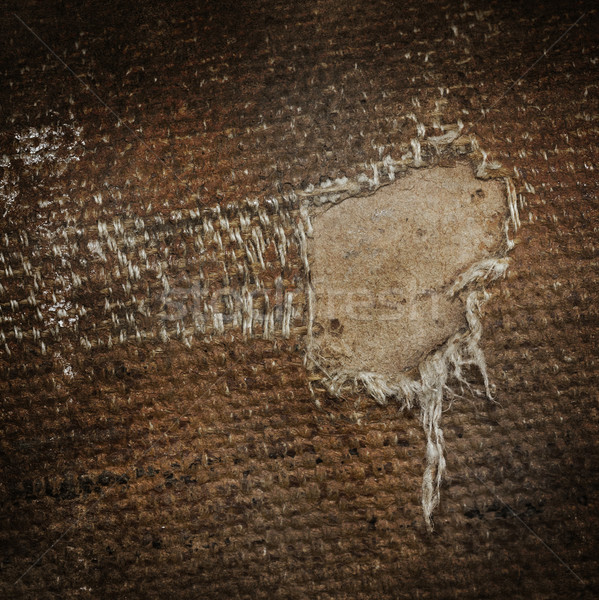 Dettaglio danni vecchio tela valigia primo piano Foto d'archivio © michaklootwijk