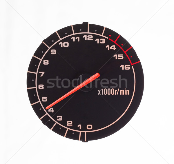 Stock photo: Isolated motor tachometer