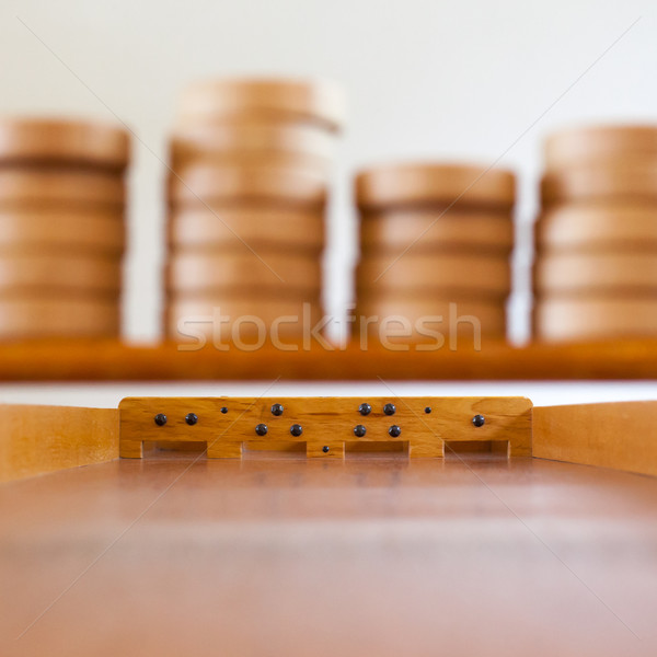 Typical dutch wooden boardgame - Sjoelen Stock photo © michaklootwijk