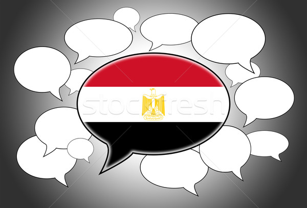 Bandiera Egitto sfondo spazio bianco Foto d'archivio © michaklootwijk