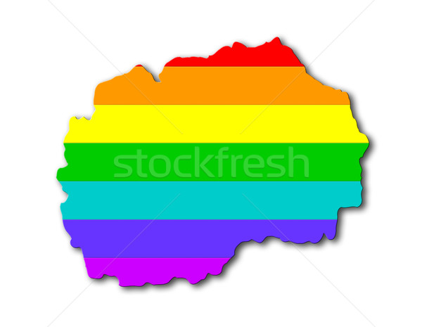 Macedonia - Rainbow flag pattern Stock photo © michaklootwijk