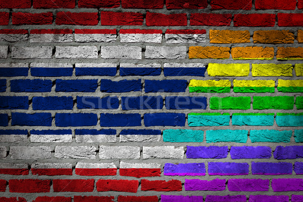 Dark brick wall - LGBT rights - Thailand Stock photo © michaklootwijk