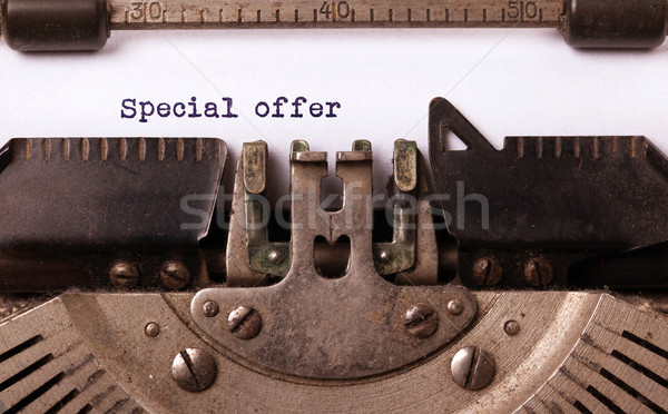 Vintage inscription made by old typewriter Stock photo © michaklootwijk