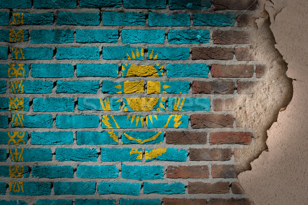 Dark brick wall with plaster - Kazakhstan Stock photo © michaklootwijk