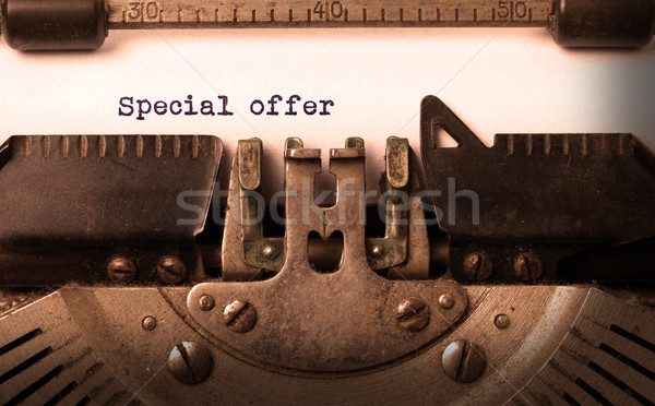 Vintage inscription made by old typewriter Stock photo © michaklootwijk