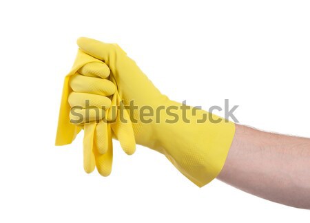 Hand in rubber glove, ready for cleaning Stock photo © michaklootwijk