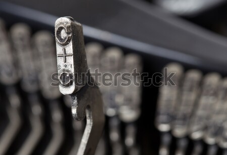 Hammer alten Handbuch Schreibmaschine schriftlich Tastatur Stock foto © michaklootwijk