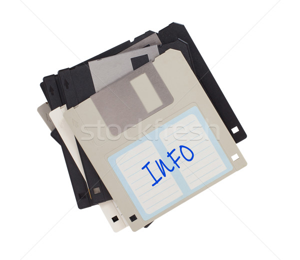 Stock photo: Floppy Disk - Tachnology from the past, isolated on white