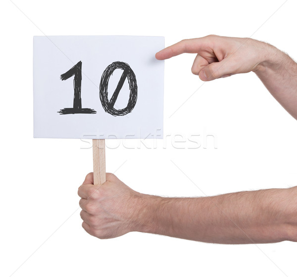 Sign with a number, 10 Stock photo © michaklootwijk
