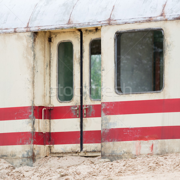 öreg vonat fuvar durva homokos terep Stock fotó © michaklootwijk