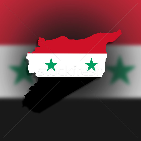 Siria mappa bandiera isolato abstract Foto d'archivio © michaklootwijk