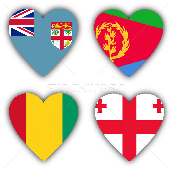 Flags in the shape of a heart, coutries Stock photo © michaklootwijk