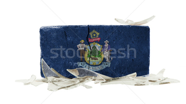 Brick with broken glass, violence concept Stock photo © michaklootwijk