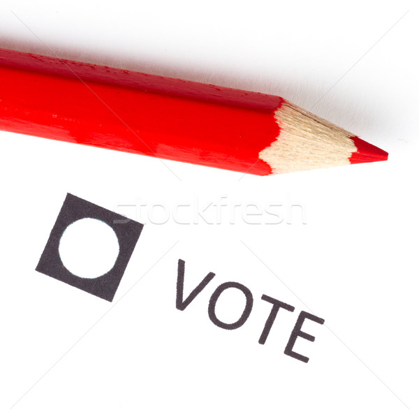 Red pencil used for voting Stock photo © michaklootwijk