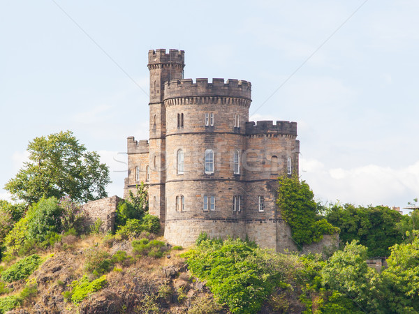 Foto stock: Ruinas · edad · castillo · Escocia · agua · edificio