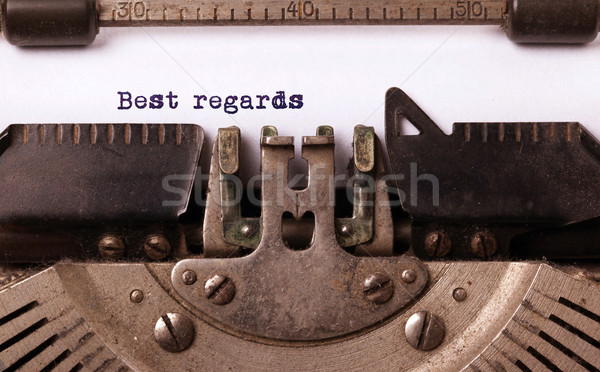 Vintage inscription made by old typewriter Stock photo © michaklootwijk