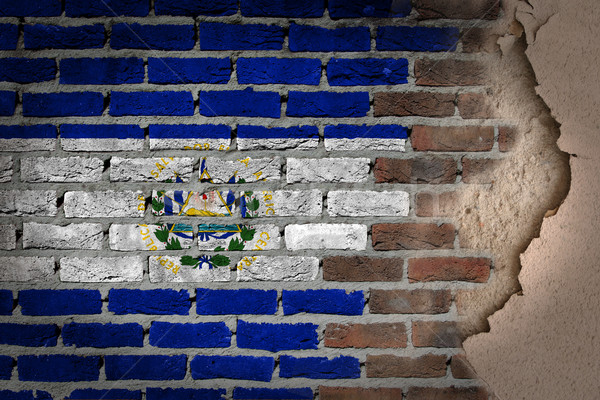 Dark brick wall with plaster - El Salvador Stock photo © michaklootwijk