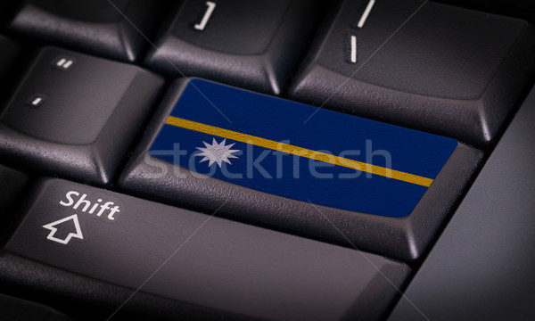 Flagge Tastatur Taste Nauru Design Laptop Stock foto © michaklootwijk