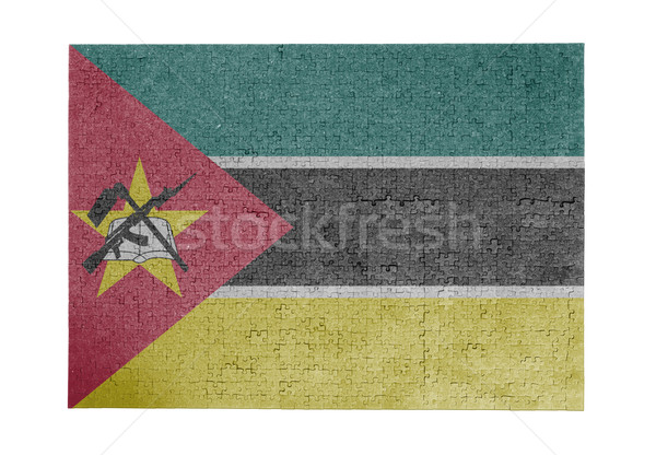 Nagy kirakós játék 1000 darabok Mozambik zászló Stock fotó © michaklootwijk