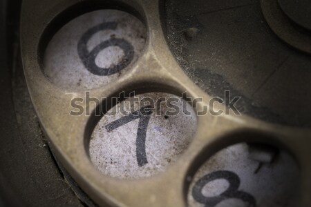 Close up of Vintage phone dial - 4 Stock photo © michaklootwijk