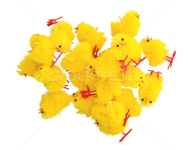 Abundance of easter chicks, top view Stock photo © michaklootwijk