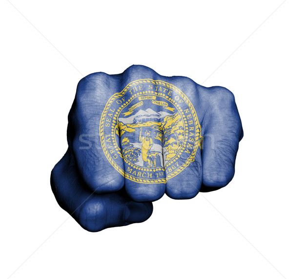 Stati Uniti pugno bandiera Nebraska palestra segno Foto d'archivio © michaklootwijk
