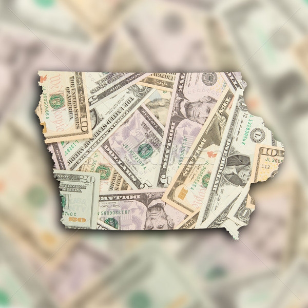 地図 アイオワ州 多くの ドル 背景 金融 ストックフォト © michaklootwijk