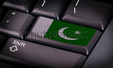 Pavillon clavier bouton Pakistan design portable [[stock_photo]] © michaklootwijk