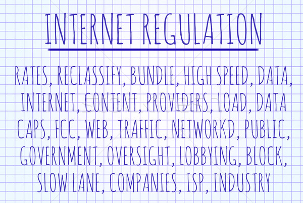 Internet réglementation nuage de mots écrit pièce papier [[stock_photo]] © michaklootwijk