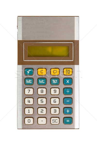 Zdjęcia stock: Starych · Kalkulator · odizolowany · biały · działalności