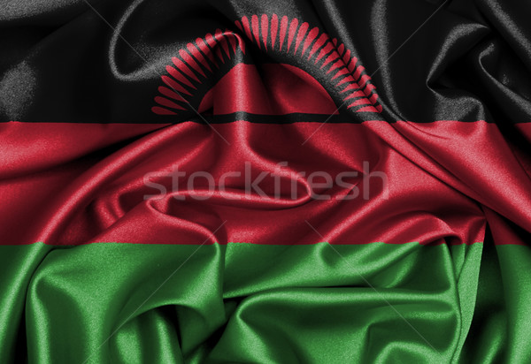 Cetim bandeira tridimensional tornar Malavi textura Foto stock © michaklootwijk