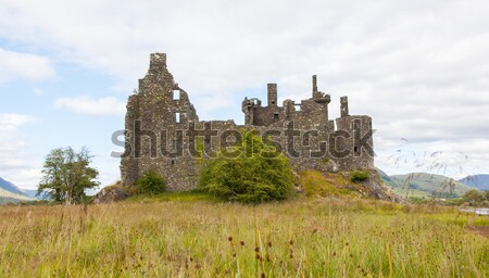 Foto stock: Ruinas · edad · castillo · Escocia · agua · edificio