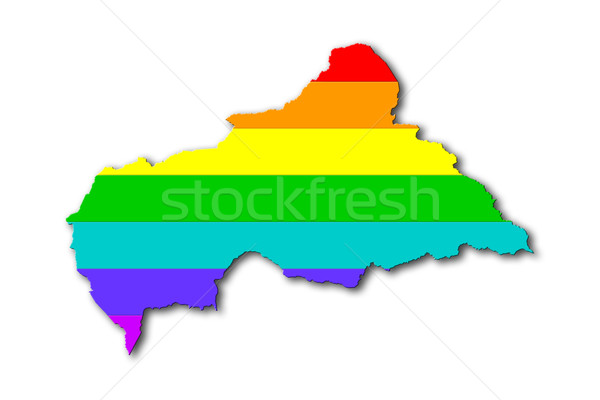 Rainbow flag pattern - Central African Republic Stock photo © michaklootwijk