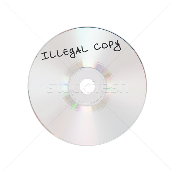 Płyta cd odizolowany biały nielegalny skopiować przemysłu Zdjęcia stock © michaklootwijk