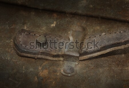 Old canvas trunk handle close up Stock photo © michaklootwijk