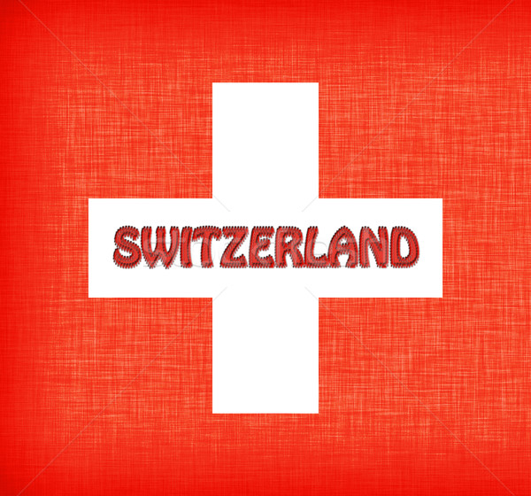 Linen flag of Switzerland Stock photo © michaklootwijk