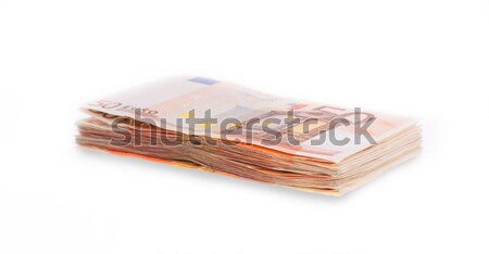 Stack of 50 euro bills, selective focus Stock photo © michaklootwijk