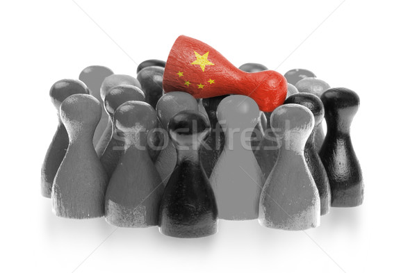 Jeden pionek górę banderą Chiny Zdjęcia stock © michaklootwijk
