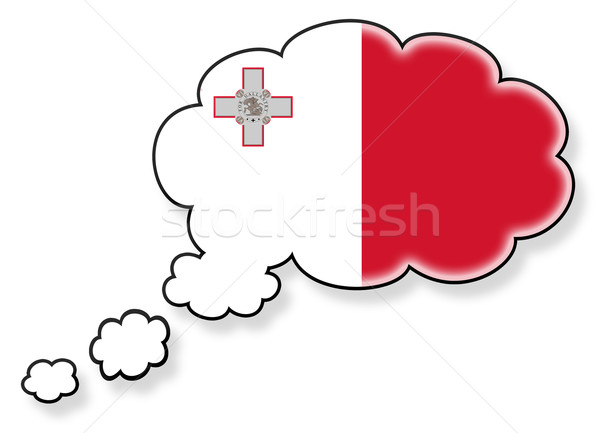 Bandiera nube isolato bianco Malta arte Foto d'archivio © michaklootwijk