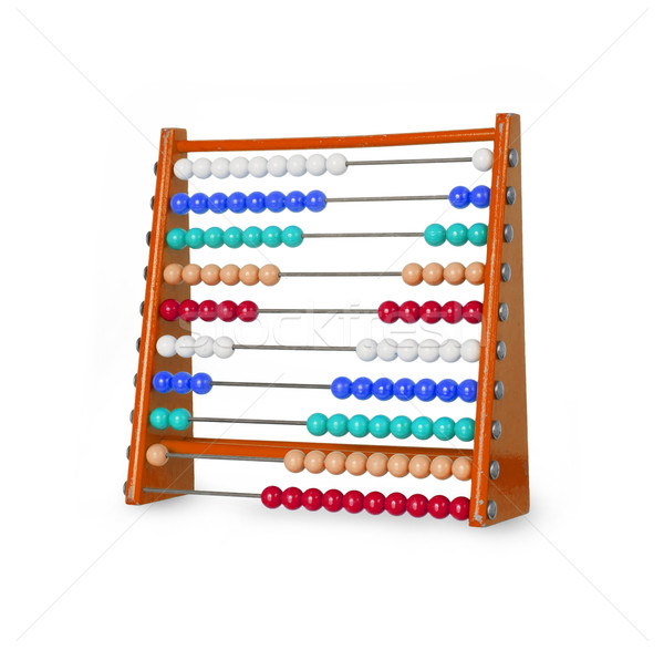 Old abacus on white Stock photo © michaklootwijk