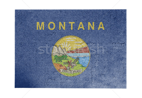 большой 1000 частей Монтана флаг Сток-фото © michaklootwijk