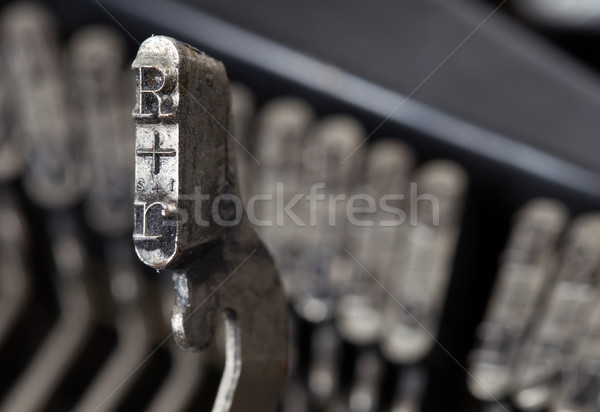 Stockfoto: Hamer · oude · schrijfmachine · schrijven · toetsenbord