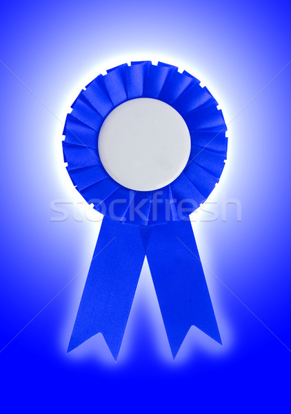 ödül şerit yalıtılmış beyaz karanlık mavi Stok fotoğraf © michaklootwijk