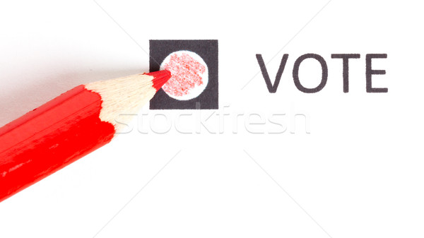 Red pencil used for voting Stock photo © michaklootwijk